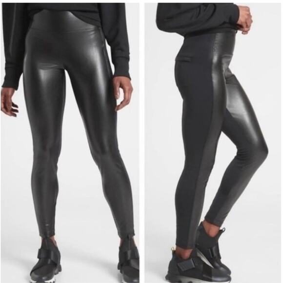 Athleta Delancey Black Shine Tight Size XL - Picture 1 of 7